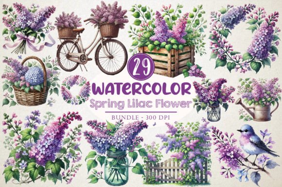 Download Spring Lilac Flower Sublimation Clipart - Spring lilac Collection