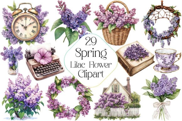 Download Spring Lilac Flower Clipart - Spring lilac Collection