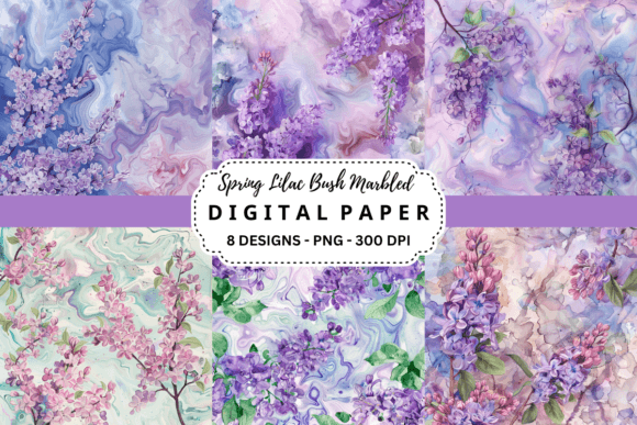 Download Spring Lilac Bush Marbled Background - Spring lilac Collection